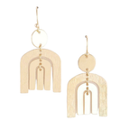 HD ACCESSORIES Ohrringe Holz Triple Arch Quaste Modeschmuck