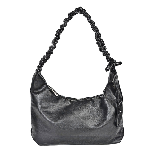 HD ACCESSORIES Hobo Bag Ruched Shoulder Strap Zip Soft Leather Handbags