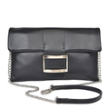 HD ACCESSORIES Leather Clutch Leather Flap Chain Strap Metal Buckle Crossbody