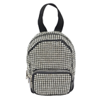 HD ACCESSORIES Rhinestone Backpack Black Beaded Mini Pocketed Handbags