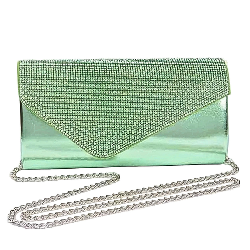 HD ACCESSORIES Rhinestone Party Clutch Small Envelope Flap Chain Crossbody Bag