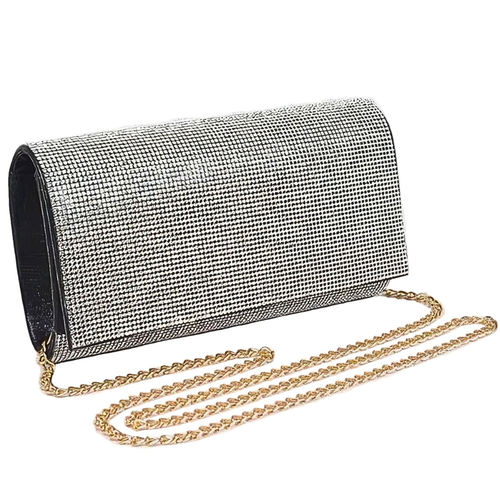 HD ACCESSORIES Rhinestone Party Clutch Small Flap Chain Crossbody Elegant Bag