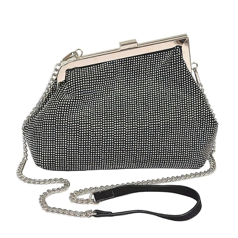 HD ACCESSORIES Rhinestone Party Irregular Clutch Chain Strap Small Crossbody