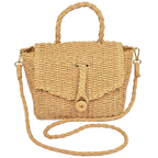 HD ACCESSORIES Straw Woven Crossbody Bag Top Handle Flap Beach Handbags