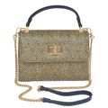 HD ACCESSORIES Straw Woven Top Handle Bag Flap Women's Fashion Chain Strap