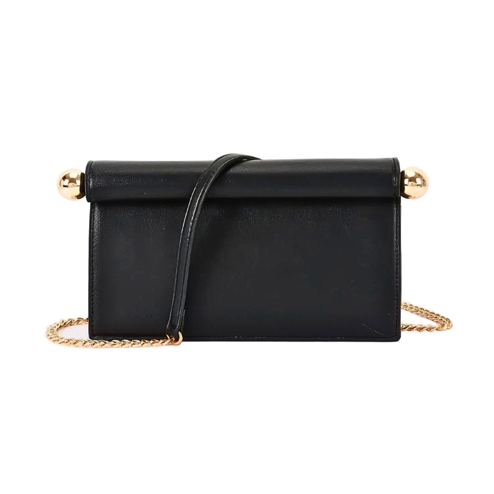 HD ACCESSORIES Women's Clutch Bag Small Roll-top Chain Strap Crossbody Party Bag
