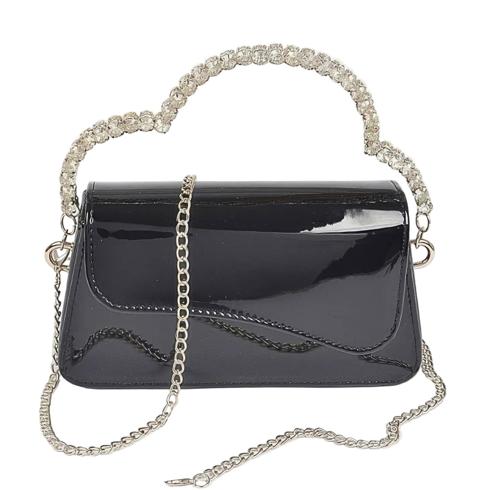 HD ACCESSORIES Women's Fashion Bag Rhinestone Handle Chain Crossbody
