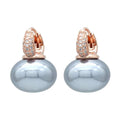 Women's Simulated Pearl Drop Earrings with Cubic Zirconia