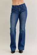 Judy Blue Bootcut Jeans Mid Rise with Welt Pockets Medium Wash Plus Sizes DK Judy_Blue_Bootcut_Jeans_Mid_Rise_with_Welt_Pockets_Medium_Wash_Plus_Sizes Trendsi