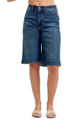 Judy Blue High Waist Bermuda Denim Shorts Women’s Stretch Jean Shorts - Styleinger