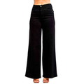 Judy Blue Wide Leg Black Jeans High-Waisted Flared Denim Pants Comfort Casual
