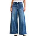 Judy Blue Wide Leg Jeans High Waist Palazzo Medium Wash Denim Loose Trousers