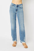 Judy Blue Women's Jeans High Waist Straight with Heavy Destroy Plus Sizes MD Judy_Blue_Women_s_Jeans_High_Waist_Straight_with_Heavy_Destroy_Plus_Sizes Trendsi