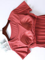 Plus Size Women's Casual Lounge Set Bra Padded Basic T-Shirt and Shorts