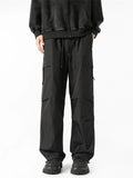 Men's Cargo Pants Loose Fit Drawstring Waist Pocketed Plus Sizes M-5XL Black Men_s_Cargo_Pants_Loose_Fit_Drawstring_Waist_Pocketed_Plus_Sizes_M-5XL Trendsi