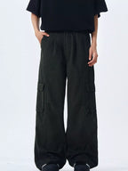 Men's Cargo Pants Loose Fit Wide Leg Pocketed Army Green Men_s_Cargo_Pants_Loose_Fit_Wide_Leg_Pocketed Trendsi