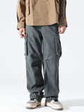 Men's Cargo Pants Vintage Gray Washed Pocketed Trousers Dark Gray Men_s_Cargo_Pants_Vintage_Gray_Washed_Pocketed_Trousers Trendsi