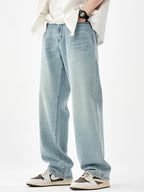 Men's Jeans Wide Leg Loose Fit Light Blue Wash Denim Pants Light Blue Men_s_Jeans_Wide_Leg_Loose_Fit_Light_Blue_Wash_Denim_Pants Trendsi