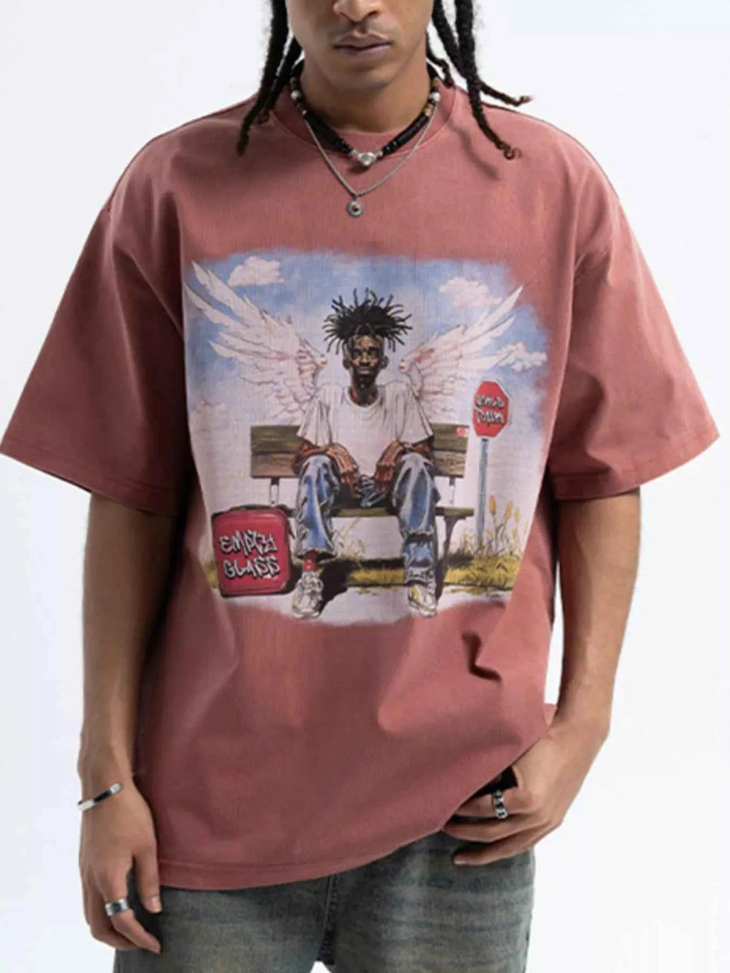Men's Graphic Oversized Washed T-Shirt