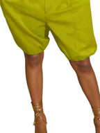 Casual Fashion Balloon Bermuda Women's Hight Waisted Loose Wide Leg Shorts