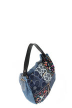 Nicole Lee USA Denim Hobo Tasche Bosque De Amor Blumen Patch Reißverschluss Umhängetasche