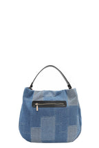 Nicole Lee USA Denim Hobo Tasche Bosque De Amor Blumen Patch Reißverschluss Umhängetasche