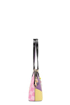 Nicole Lee USA Shoulder Bag Nail Polish Hand Colorful Print Vegan Leather Medium