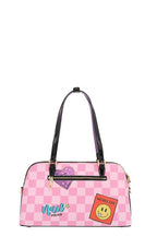 Nicole Lee USA Shoulder Bag Nail Polish Hand Colorful Print Vegan Leather Medium
