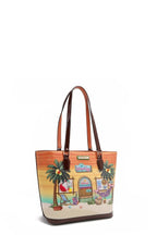 Nicole Lee USA Tote Bag Sun and Sand Colorful Print Vegan Leather Handbag