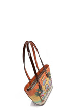 Nicole Lee USA Tote Bag Sun and Sand Colorful Print Vegan Leather Handbag