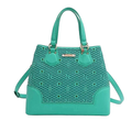 Nicole Lee USA Tote Bag Flower Rhinestone Beaded Diamond Patter Vegan Leather