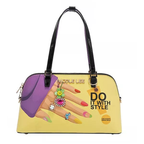 Nicole Lee USA Shoulder Bag Nail Polish Hand Colorful Print Vegan Leather Medium