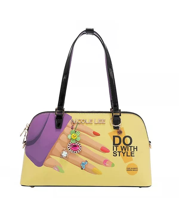 Nicole Lee USA Nail Polish Dome Shoulder Bag