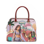 Nicole Lee USA Women Handbag Queen Cleopatra Dome Rhinestones Purse - Styleinger