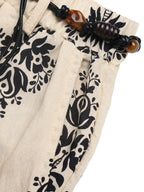 Boho Print Women's Pants Wide Leg Drwastring High Waist Casual Loose Summer
