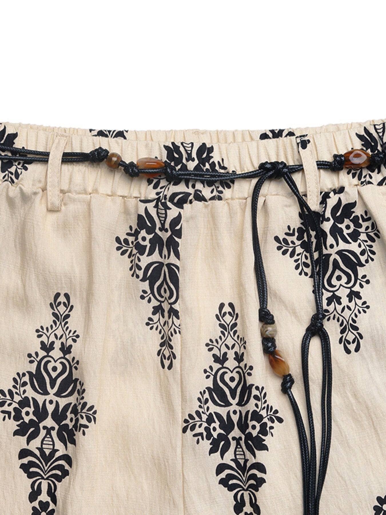 Boho Print Women's Pants Wide Leg Drwastring High Waist Casual Loose Summer