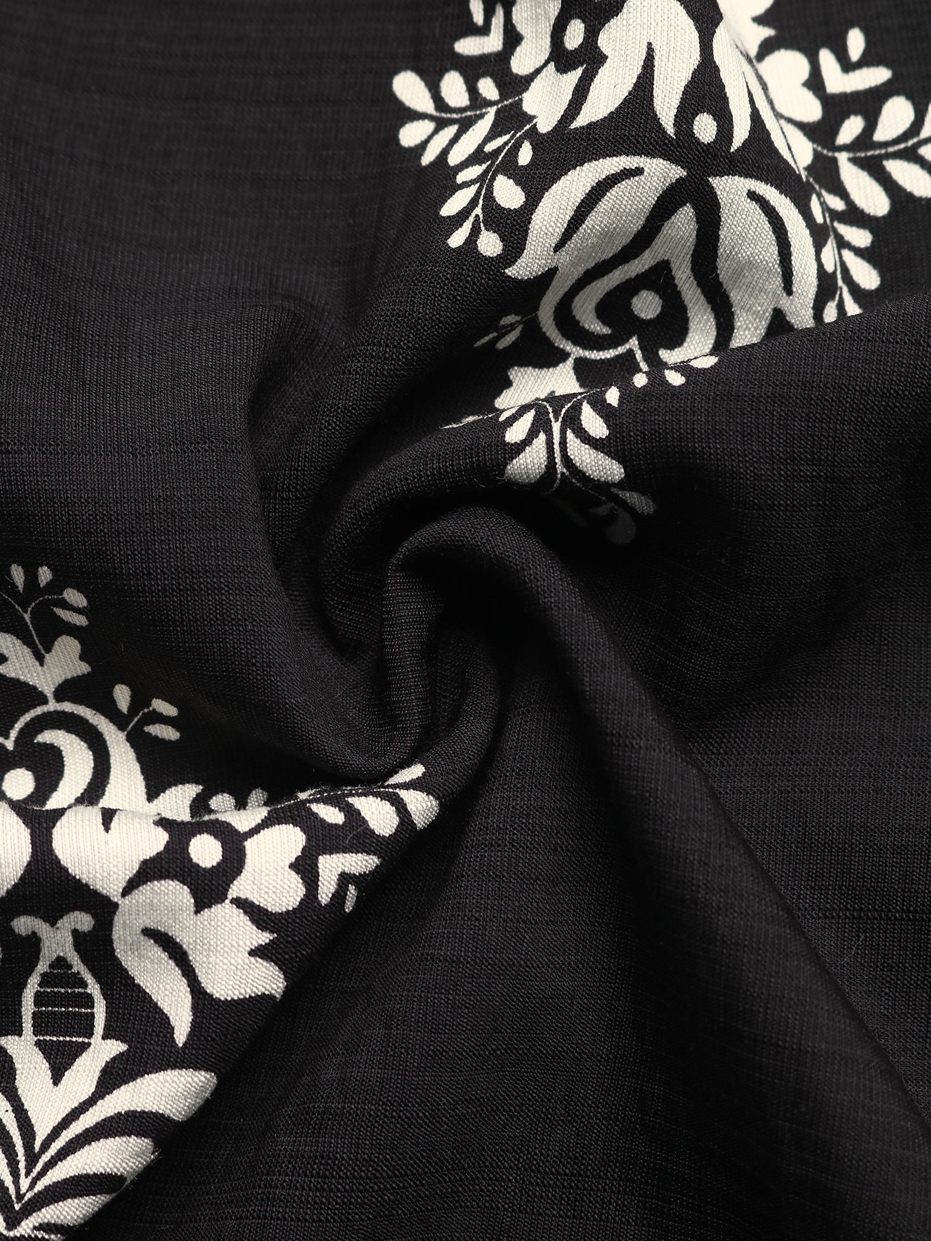 Midi Cami Dress Boho Print Color Block Paisley Black White Sleveless A-Line