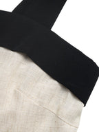 Casual Summer Outfit Set Linen Tank Top Stripe Trim and Bow Tie Mini Skort