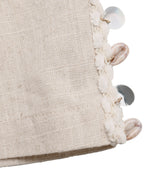 Linen Women's Pants Shell Side Tassel Casual Drawstring High Waist Wide Leg