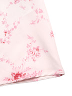 Midi Cami Dress Floral Pink V-Neck Ruffle Tied High Waisted Sleeveles Smocked