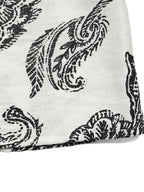 Maxi Dress Boho Paisley Balck Print V-Neck Ruffle Layered Short Sleeve
