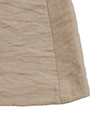 Maxi Dress Sleeveless Textured Round Neck Pleated Khaki Fashion Elegant