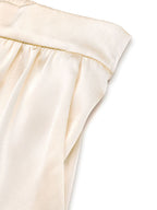 Fashion Party Outfit Set Satin Twist Tank Top Sleeveless and Wide-Leg Pants Beige