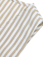 Fashion Outfit Set Striped Tie Vest Sleeveless Top & Wide Leg Pants Cotton Casual