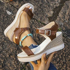 Women's Casual Wedge Sandals Open Toe Summer Daily High Heel Shoes
