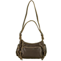 Fame Retro Crossbody Bags Multi Pocket Vegan Leather Casual Soft Shoulder Bags