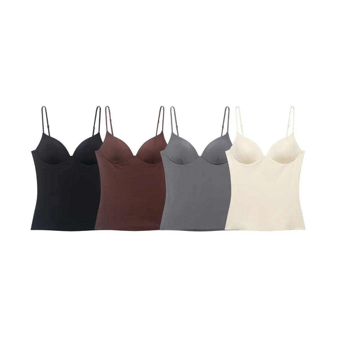 Women Fashion Solid Backless Corset Tops Vintage Thin Straps V-Neck Female Chic Lady Camis Tops
