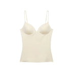 Women's Top Solid Backless Corset V-Neck Thin-Strap Cami Tank Top