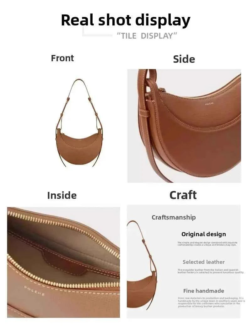 Textured Crescent Women Bag, Underarm Handbag, Single Shoulder Crossbody Bag S042a34eccf4848768745ee511c85fc8b7 STYLEINGER