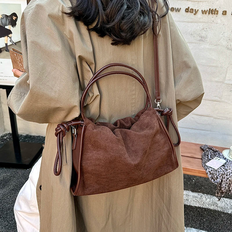 Women's Soft PU Tote Shoulder Bag with Hasp Closure